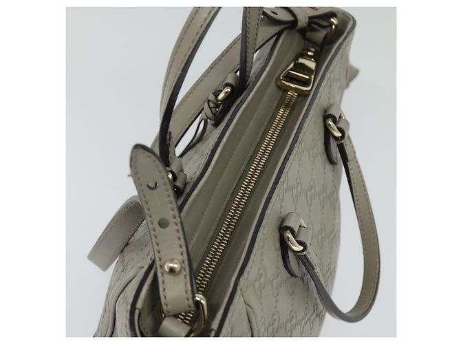 Sac à main en toile GG Guccissima en cuir gris et or 353121 Auth EC864 - vue 6