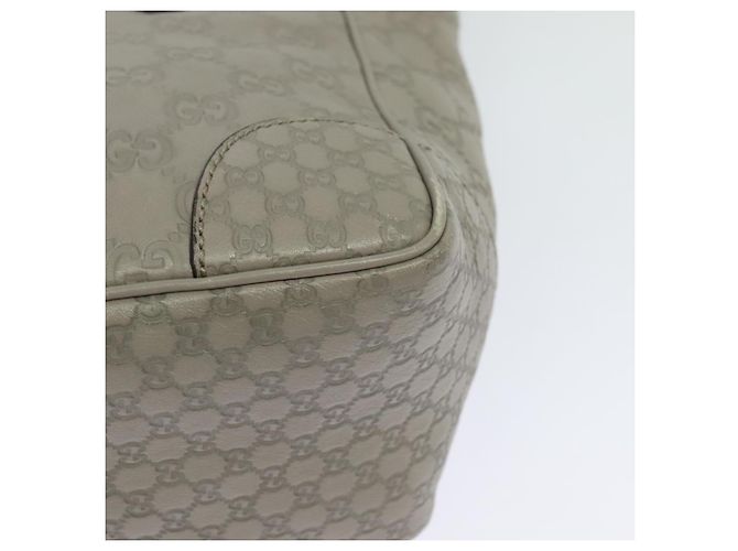 Sac à main en toile GG Guccissima en cuir gris et or 353121 Auth EC864 - vue 8