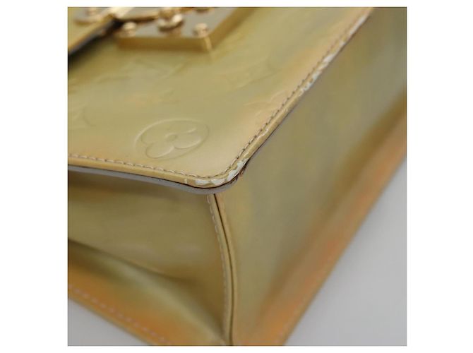 LOUIS VUITTON Monogram Vernis Borsa a Mano Spring Street Grigia M91029 LV Auth EC572 Grigio - vista 11