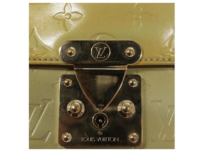 LOUIS VUITTON Monogram Vernis Borsa a Mano Spring Street Grigia M91029 LV Auth EC572 Grigio - vista 14