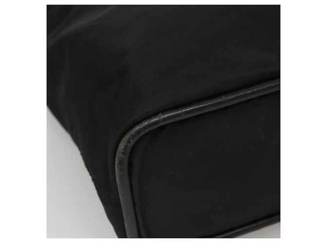 Céline Borsa a spalla CELINE in nylon nero e oro Auth EC662 D'oro - vista 11