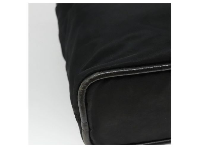 Céline Borsa a spalla CELINE in nylon nero e oro Auth EC662 D'oro - vista 13