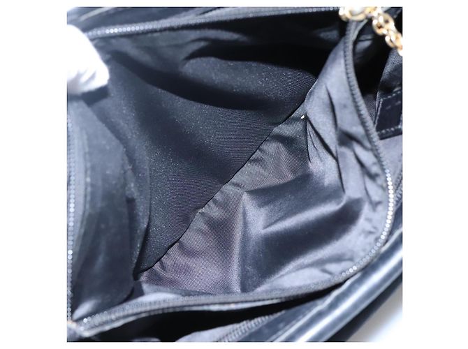 Céline Borsa a spalla CELINE in nylon nero e oro Auth EC662 D'oro - vista 16
