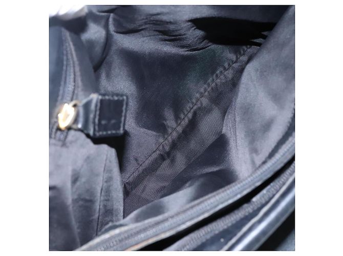 Céline Borsa a spalla CELINE in nylon nero e oro Auth EC662 D'oro - vista 17