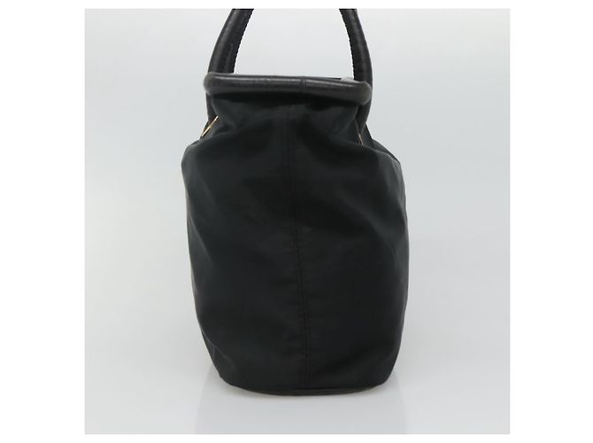 Céline Borsa a spalla CELINE in nylon nero e oro Auth EC662 D'oro - vista 2