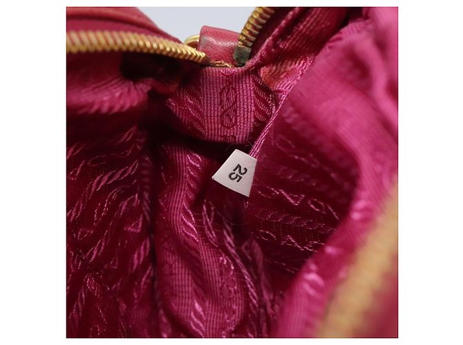 Prada Borsa a spalla in pelle rosa Auth EC644 - vista 10