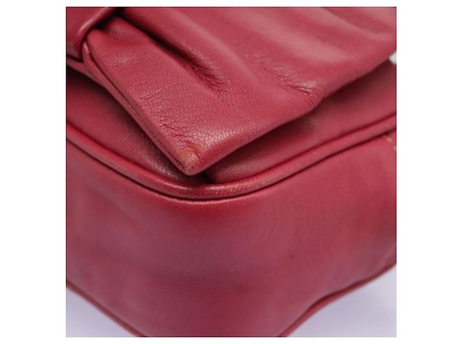 Prada Borsa a spalla in pelle rosa Auth EC644 - vista 11