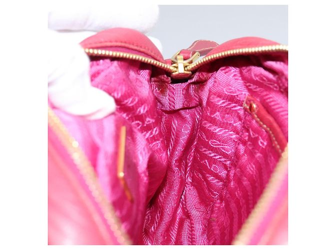 Prada Borsa a spalla in pelle rosa Auth EC644 - vista 16