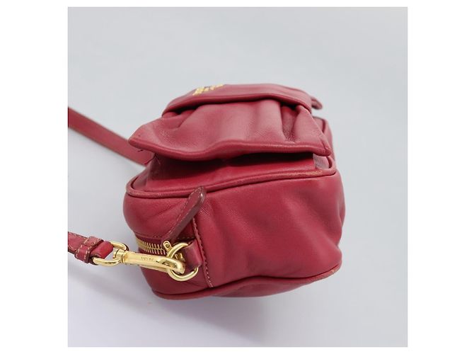 Prada Borsa a spalla in pelle rosa Auth EC644 - vista 3