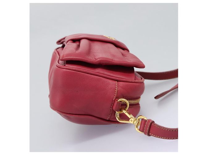 Prada Borsa a spalla in pelle rosa Auth EC644 - vista 4