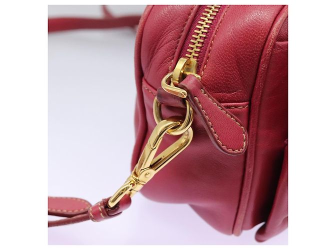 Prada Borsa a spalla in pelle rosa Auth EC644 - vista 9