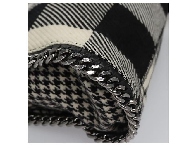 Autre Marque Borsa a mano Stella MacCartney Chain in cotone 2 vie nera Auth BA579 Nero - vista 14