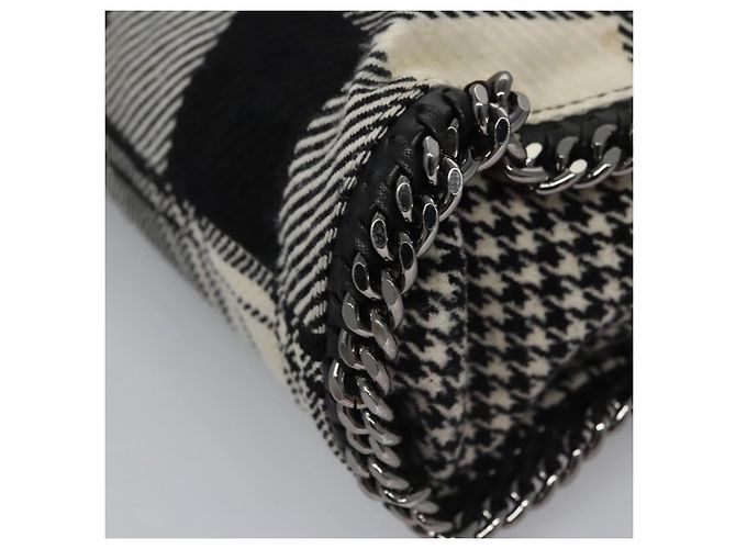 Autre Marque Borsa a mano Stella MacCartney Chain in cotone 2 vie nera Auth BA579 Nero - vista 15