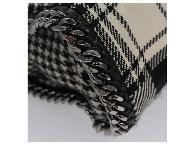 Autre Marque Borsa a mano Stella MacCartney Chain in cotone 2 vie nera Auth BA579 Nero - vista 16