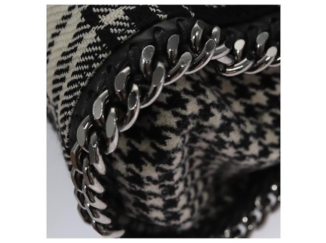 Autre Marque Borsa a mano Stella MacCartney Chain in cotone 2 vie nera Auth BA579 Nero - vista 17