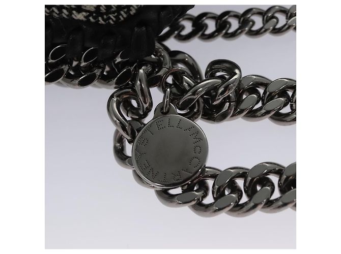Autre Marque Borsa a mano Stella MacCartney Chain in cotone 2 vie nera Auth BA579 Nero - vista 18