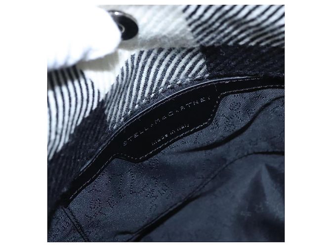 Autre Marque Borsa a mano Stella MacCartney Chain in cotone 2 vie nera Auth BA579 Nero - vista 19