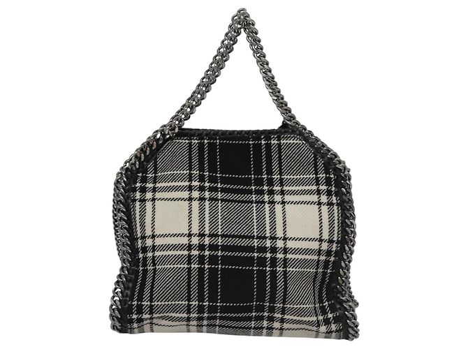 Autre Marque Borsa a mano Stella MacCartney Chain in cotone 2 vie nera Auth BA579 Nero - vista 2