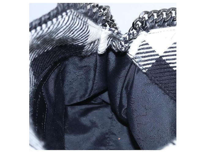 Autre Marque Borsa a mano Stella MacCartney Chain in cotone 2 vie nera Auth BA579 Nero - vista 20
