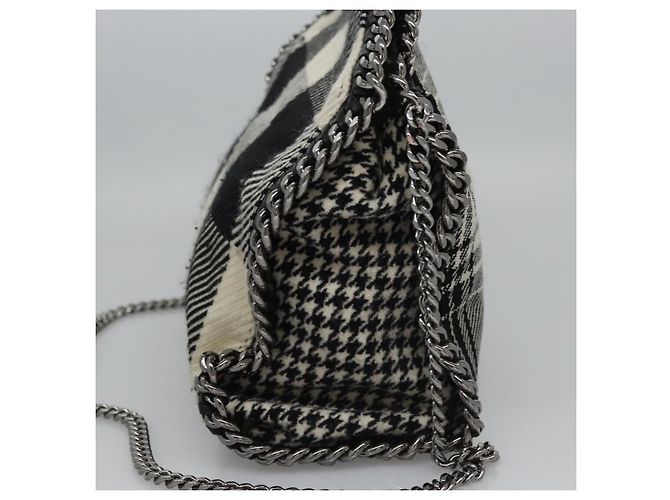 Autre Marque Borsa a mano Stella MacCartney Chain in cotone 2 vie nera Auth BA579 Nero - vista 3
