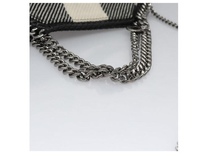 Autre Marque Borsa a mano Stella MacCartney Chain in cotone 2 vie nera Auth BA579 Nero - vista 6