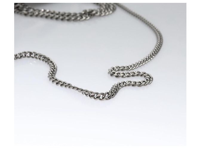 Autre Marque Borsa a mano Stella MacCartney Chain in cotone 2 vie nera Auth BA579 Nero - vista 7