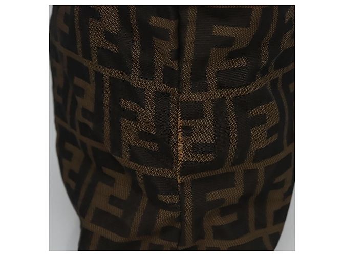 FENDI Zucca Canvas Handtasche braun schwarz silber Auth EC490 - Ansicht 3