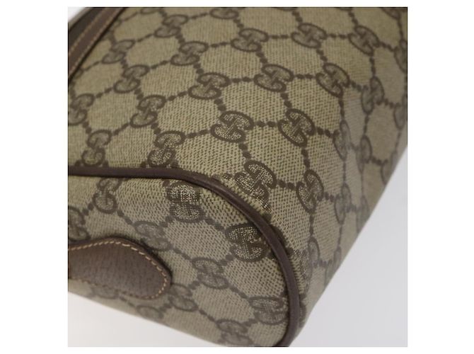 GUCCI GG Supreme Web Sherry Line Bolsa PVC Beige Oro 001 56 6472 4023 Auth KD170 Roja Dorado - vista 11