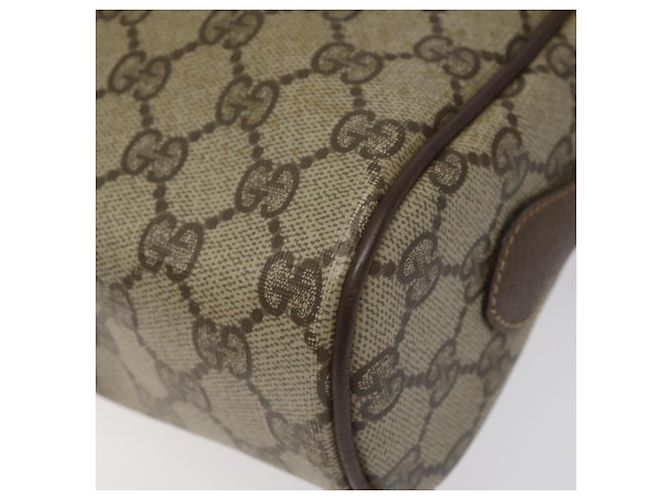 GUCCI GG Supreme Web Sherry Line Bolsa PVC Beige Oro 001 56 6472 4023 Auth KD170 Roja Dorado - vista 12
