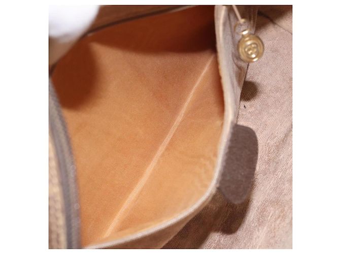 GUCCI GG Supreme Web Sherry Line Bolsa PVC Beige Oro 001 56 6472 4023 Auth KD170 Roja Dorado - vista 16