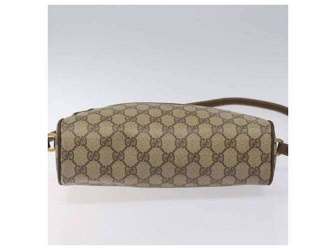 GUCCI GG Supreme Web Sherry Line Bolsa PVC Beige Oro 001 56 6472 4023 Auth KD170 Roja Dorado - vista 3