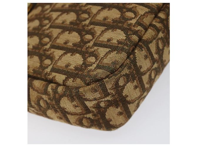 Borsa a spalla in tela Trotter Christian Dior marrone Auth EC573 - vista 11