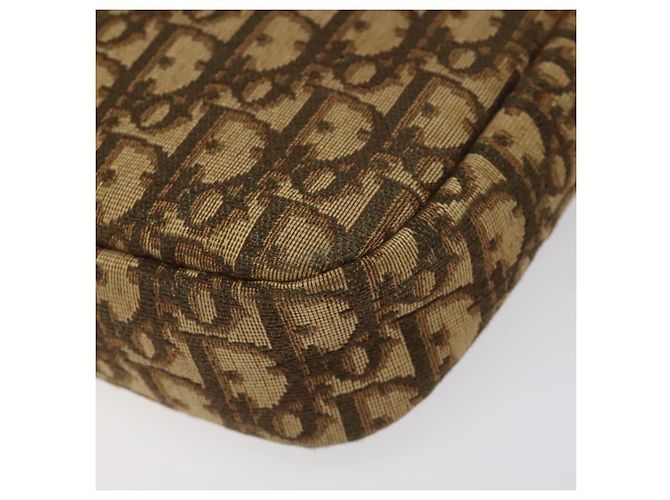 Borsa a spalla in tela Trotter Christian Dior marrone Auth EC573 - vista 12