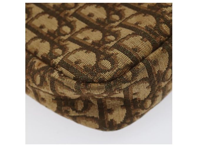 Borsa a spalla in tela Trotter Christian Dior marrone Auth EC573 - vista 13