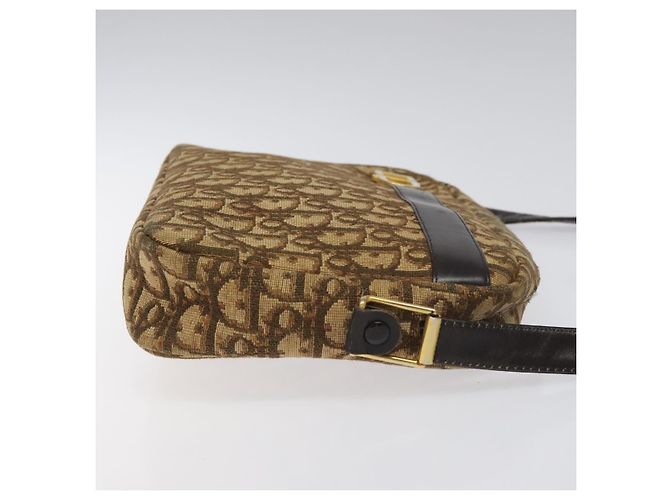 Borsa a spalla in tela Trotter Christian Dior marrone Auth EC573 - vista 2