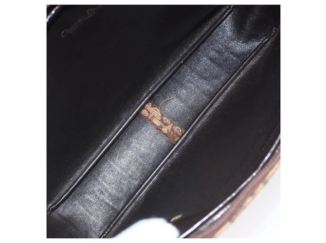 Borsa a spalla in tela Trotter Christian Dior marrone Auth EC573 - vista 9