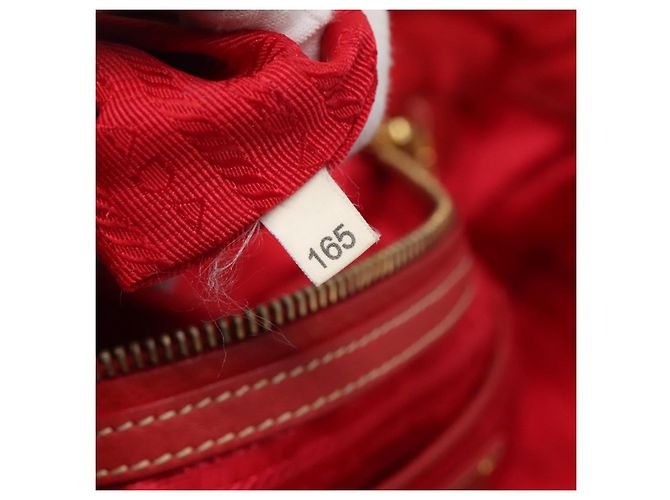 PRADA Borsa Tote in Nylon Rossa Oro Auth fm4463 Rosso D'oro - vista 12