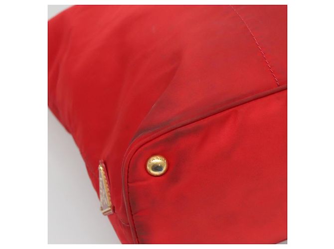PRADA Borsa Tote in Nylon Rossa Oro Auth fm4463 Rosso D'oro - vista 14