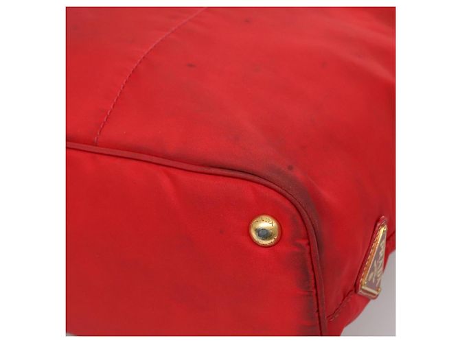 PRADA Borsa Tote in Nylon Rossa Oro Auth fm4463 Rosso D'oro - vista 15