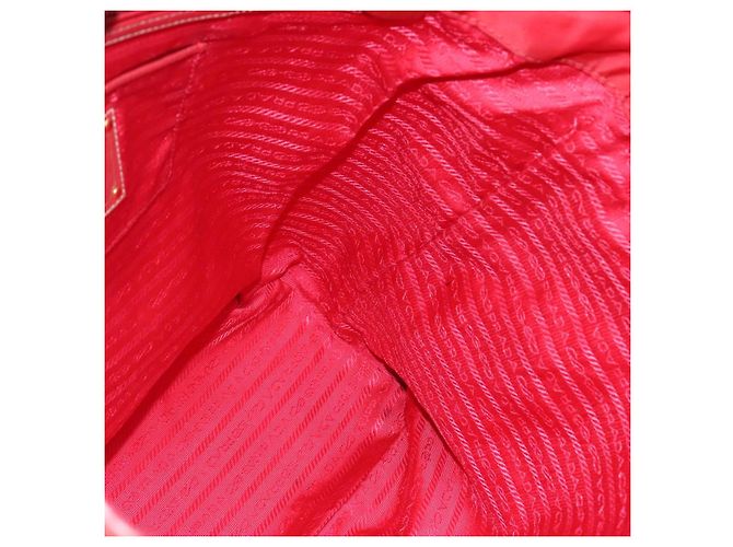 PRADA Borsa Tote in Nylon Rossa Oro Auth fm4463 Rosso D'oro - vista 18