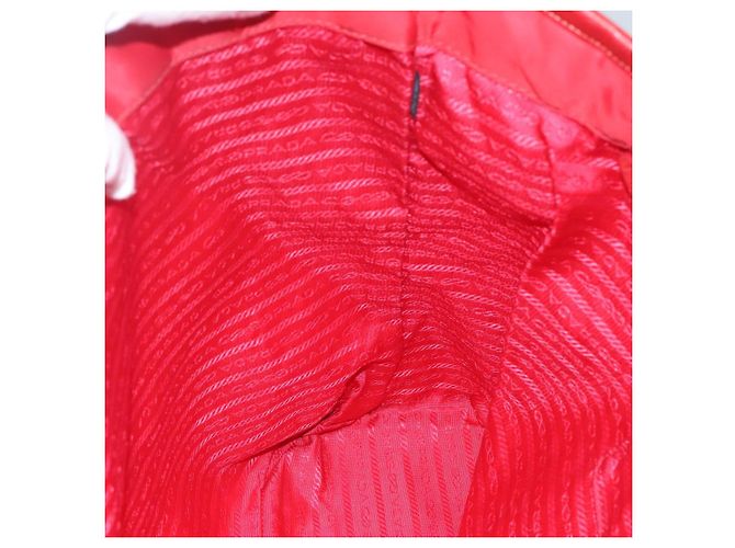 PRADA Borsa Tote in Nylon Rossa Oro Auth fm4463 Rosso D'oro - vista 19