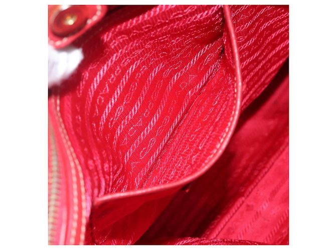PRADA Borsa Tote in Nylon Rossa Oro Auth fm4463 Rosso D'oro - vista 20