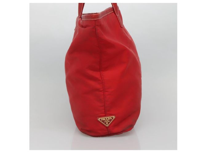 PRADA Borsa Tote in Nylon Rossa Oro Auth fm4463 Rosso D'oro - vista 3