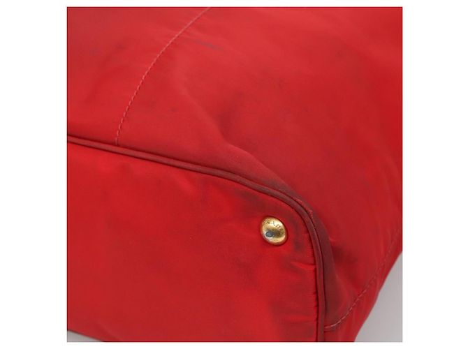 PRADA Borsa Tote in Nylon Rossa Oro Auth fm4463 Rosso D'oro - vista 9