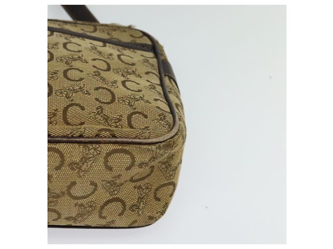 Céline Borsa a spalla Celine C Sulky in tela beige Auth BA757 - vista 10