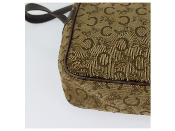 Céline Borsa a spalla Celine C Sulky in tela beige Auth BA757 - vista 11