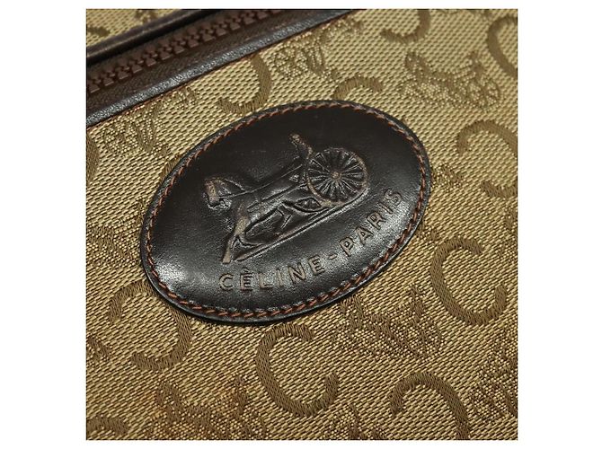 Céline Borsa a spalla Celine C Sulky in tela beige Auth BA757 - vista 13