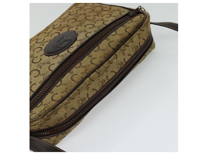 Céline Borsa a spalla Celine C Sulky in tela beige Auth BA757 - vista 3