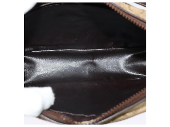 Céline Borsa a spalla Celine C Sulky in tela beige Auth BA757 - vista 7