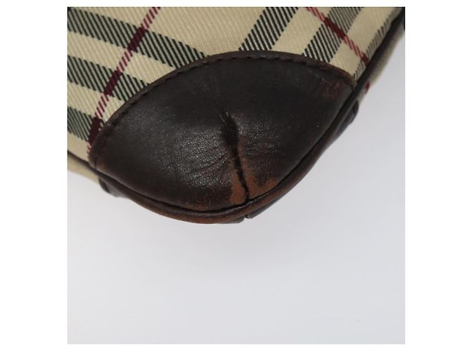 Borsa a spalla in tela Nova Check di BURBERRY beige Auth KD198 - vista 10